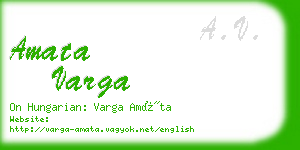 amata varga business card